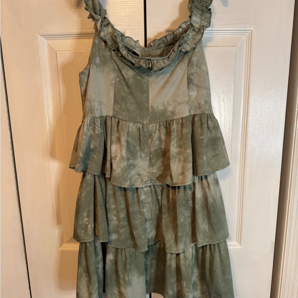 Cider Vineyard Strolls Green Corset Mini Dress - Picture 3 of 4